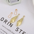 Goldene Blattanhänger und Nadelverschlüsse für Süßigkeitentüten Zubehör Set DIY - Blatt + Nadel