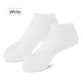 Moisturizing silicone heel socks in white color for cracked skin protection - One Size / White