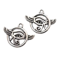 Vintage silver Eye of Horus wing pendants in alloy for DIY jewelry and necklaces - Winged Eye of Horus(A4-154)