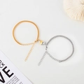 Passende Edelstahl Herz Magnet Armbänder für Paare in Gold und Silber Ausführung - 3MM Gold + 4MM Silber Paar