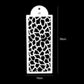White wheat leaf cake stencil 15x39cm model 09 for DIY baking decoration and latte art - No. 09 - Leopard Spotted