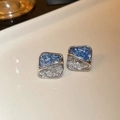 Square Mosaic Blue (2# Silver Pin)
