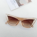 Occhiali anti luce blu cat-eye in marrone champagne trasparente con lenti sfumate - Champagne