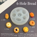 Vista detallada del molde de silicona de 6 cavidades para mini repostería con medidas - Molde de Pan de 6 Cavidades