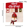Christmas snowman chair cover in red and beige with Merry Christmas text and pattern - Merry Christmas Letter Snowman Chair Cover