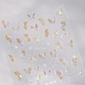 Aurora laser butterfly nail art sticker M-876 with holographic iridescent effect - Ice Translucent Blue Aurora Style (M-876)