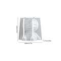Witte siliconen mummievorm met afmetingen 6,4x6,89x5,17 cm voor DIY-kaarsen en gips - Grote Mummie