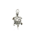 Ciondolo tartaruga argento in lega per creazione di collane e braccialetti fai da te - Tartaruga (12×23mm)
