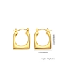 Gold Polished U-shape Earrings ZJGE0197