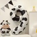 Detail of a cow print number 9 foil balloon and cow balloon for birthday party decorations - Cow Pattern Style 9