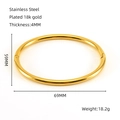 Eleganter mit 18 Karat vergoldeter Edelstahl-Armreif im Bambus-Stil für Damen - Gold