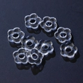Transparent acrylic 19mm five-petal flower beads for DIY jewelry making and crafts - Clear