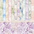 Gentle Lace 6x6 scrapbook paper pads with floral designs in soft pastel colors - R2431a 24 Sheets