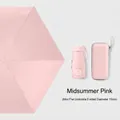 Mini flat midsummer pink folding umbrella with portable matching hardshell storage case - Box Packaging / Midsummer Pink