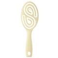 Gebogen geventileerde haarborstel in beige plastic met spiraalvormig ontwerp - Beige