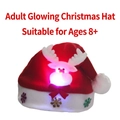 Luminous Christmas hat for adults featuring a 3D plush reindeer with LED glowing lights - Reindeer Light-up Hat [Adult]