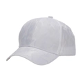 Detail einer weißen Baseballkappe mit Camouflage-Textur und genähten Belüftungsösen - Weiß Schatten Camouflage