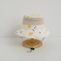 Dettaglio cappello sole bimbi in mesh con stampe di anatre e laccio regolabile - 54cm (3-8 anni) / Beige - Anatra