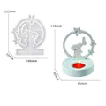 Silicone mold for rabbit and butterfly candle holders and resin ornaments - D3960 Butterfly Rabbit Ornament Mold