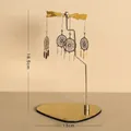 Goldenes rotierendes Traumfänger-Ornament mit sich drehenden Blättern und Metallfedern - Traumfänger Stil 2 / Gold