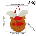 Weihnachts-Rentier Filz-Geschenktüte mit Größenangaben und Gewichtsanzeige - Hirsch