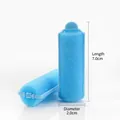 Blauwe spons haarrollers met clips, afmeting 7,0 cm lengte en 2,0 cm in doorsnede - 12 stuks/zak / Sponsstijl / 2.0cm