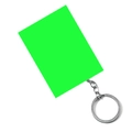 Porte-clés chat minimaliste avec étiquette rectangulaire verte et anneau argenté - Rabbit ears refer to tiger-green (blocked, you need to look at the picture and ask customer service) / Emballage Individuel