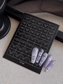 Gothic Halloween nail stickers with bat and skull patterns in purple gradient finish - Bat Style (YT34)