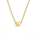 Minimalist gold stainless steel necklace with round pendant engraved with number 4 - Number 4 Style (S-P459-Cross Chain-4)