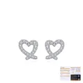 S925 sterling silver heart-shaped moissanite stud earrings with GRA certificate - Stud Earrings