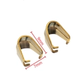 9mm 18K gold plated stainless steel pinch bails for DIY jewelry making pendants - 50Pcs/Bag / Thick 9mm / Gold