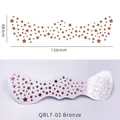 Waterproof bronze freckle tattoo sticker with star patterns for party makeup, 156x48mm size - QBLT-02 Bronze Stars