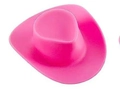 Classic rose pink space cowboy hat with a matte frosted texture for party supplies - S / Rose Red