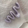 Elegant lavender purple wave hair claw clip with a glossy finish for thick hair - Wave Purple-10.5cm