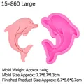 Dolfijn siliconen vorm voor fondant en chocolade DIY cake decoratie gereedschap - 4# Roze Grote Dolfijn Vorm (15-860)