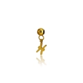 Polished 18K gold Pisces zodiac pendant bead for DIY necklaces and charm bracelets - Pisces / Gold