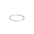 Elegant silver S990 sterling silver ring with irregular hammered foil texture surface - US 5 / Silver