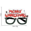 Green glitter Christmas glasses frame with Merry Christmas text and snowman decor - Style 12-Green Snowy Merry Christmas