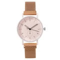 Orologio al quarzo da donna con quadrante rosa e cinturino magnetico in oro rosa - Oro rosa