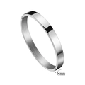Polished 8mm stainless steel open bangle bracelet with a sleek silver finish - Circumference 18cm / 8MM Silver