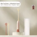 Mousseur à lait électrique marron avec fouets antibactériens et boîte de rangement - Kit Antibactérien (2 Tiges + Boîte + Pile) / Brun Brouillard de Soie