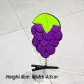 Cute purple felt grape hair clip with black spring and duckbill clamp, size 8cm x 4.5cm - Grape Hair Clip