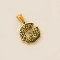 Eleganter G-Buchstabenanhänger aus 18k vergoldetem Edelstahl mit schwarzer Emaille - Buchstabe G Anhänger