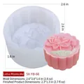 Molde de silicona loto para velas mooncake 66x66x40mm con flor rosa artesanal - Estilo Loto YB-66