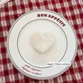 Cream plush heart-shaped ornament for Christmas DIY crafts, sized 7.5cm by 6.5cm - White Heart