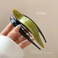 Fermaglio a banana verde giallastro marmorizzato 13,2 cm per acconciature eleganti - Verde acetato