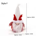 Christmas gnome plush doll with red reindeer antlers and white beard, height 20cm - Christmas Bouquet Doll [Style F]