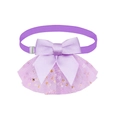Cute purple pet bow tie with gold star sequins and adjustable buckle for cats and dogs - Purple