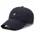 Casquette de baseball bleu marine à séchage rapide avec logo brodé et aérations - Réglable / Bleu marine