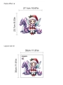 Christmas fairy and purple dragon DIY wall sticker layout and paste effect size - 10Y33-A165/Fairy with Purple Dragon